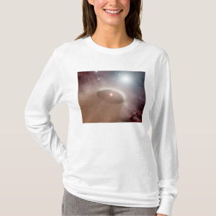 Ein O-Stern gerade hinter einem jungen, cooleren T-Shirt