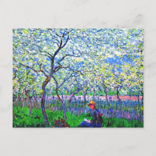 Ein Obstgarten im Frühling Postkarte