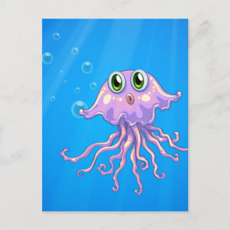 Ein Oktopus unter dem Meer Postkarte