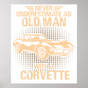 Ein Oldtimer Chevrolet Corvette 1979 C3 Poster