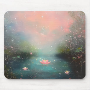 ein Ölgemälde auf einem Teich Mousepad