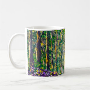 Ein Ölgemälde auf Leinwand einer jahreszeitlichen Kaffeetasse