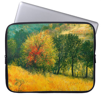 Ein Ölgemälde auf Leinwand eines saisonalen Herbst Laptopschutzhülle