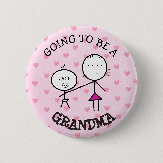 Ein Oma-Ankündigungsknopf Button (Vorderseite)