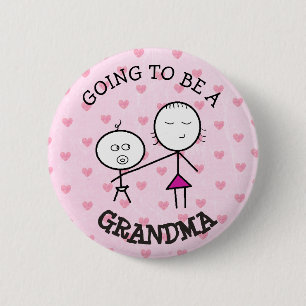 Ein Oma-Ankündigungsknopf Button
