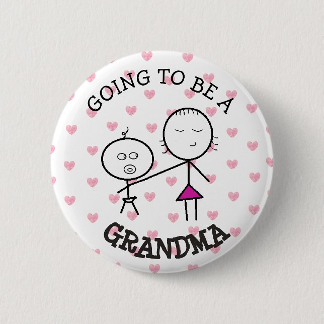 Ein Oma-Ankündigungsknopf Button (Vorderseite)