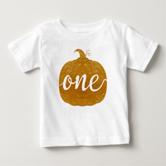 "Ein " |One jähriger Baby|new baby| goldener Baby T-shirt