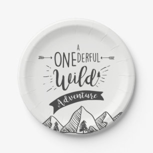 Ein Onederful wilder Abenteuer-Pappteller-Junge Pappteller