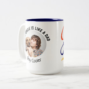 Ein Onkel ist wie ein Vater ...Dog Custom Foto Zweifarbige Tasse
