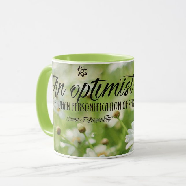 Ein Optimist Tasse (Vorderseite Links)