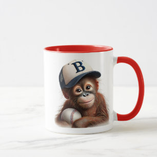 Ein Orang-Utan Baseballspieler. Tasse