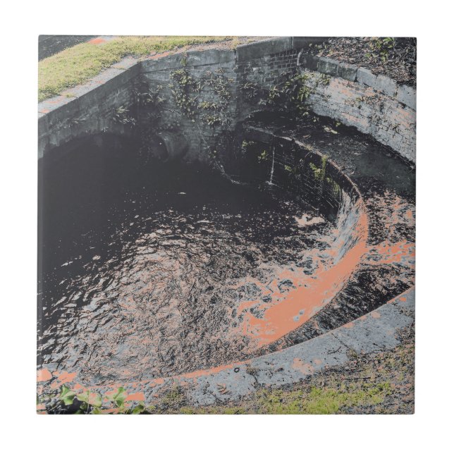 Ein Orange Pool in Welshpool Fliese (Vorderseite)