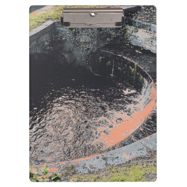 Ein Orange Pool in Welshpool Klemmbrett (Vorderseite)