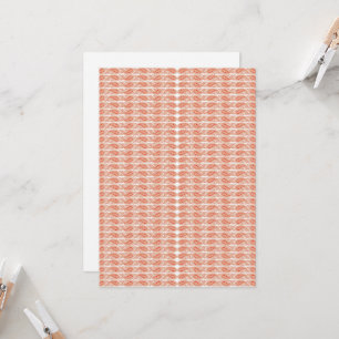 ein orange-weißes Muster auf weißem Hintergrund Einladung
