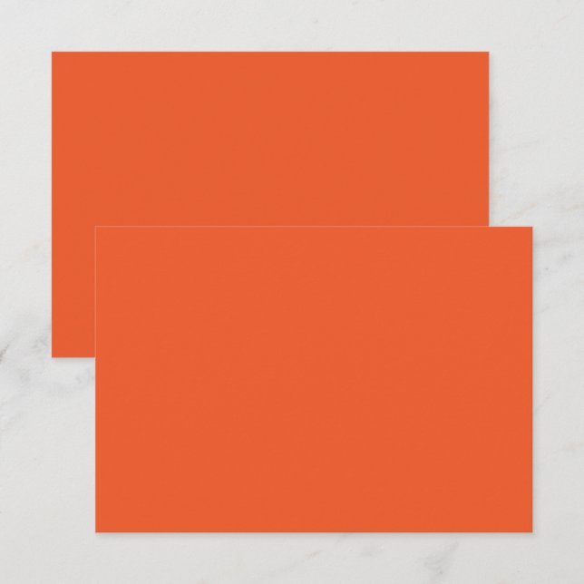 ein orangefarbener Hintergrund Dankeskarte (Vorne/Hinten)