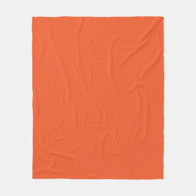 ein orangefarbener Hintergrund mit schwarzer Grenz Fleecedecke (Vorderseite)