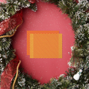 ein orangefarbener und gelber Hintergrund mit klei Folien Feiertagspostkarte