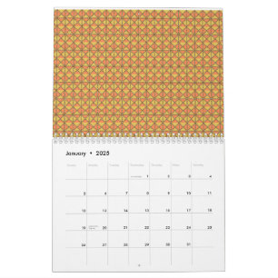 Ein oranges, gelbes und braunes symmetrisches Must Kalender