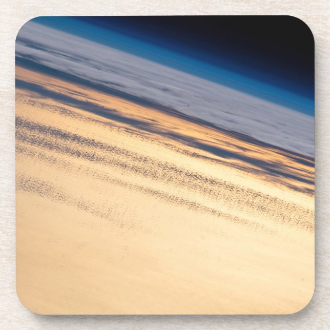 Ein Orbital Sunset von der Küste von Baja Kaliforn Getränkeuntersetzer (Vorderseite)