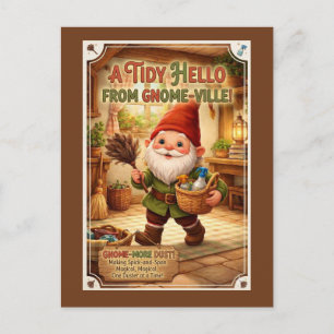 "Ein ordentliches Hallo" Gnomengruß Postkarte