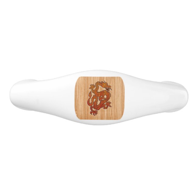 Ein orientalischer Drache in Bamboo Keramik Schubladengriff (Vorderseite)