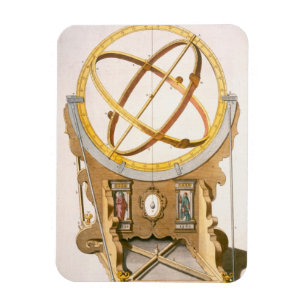 Ein Orrery entworfen von Tycho Brahe (1546-1601) Magnet