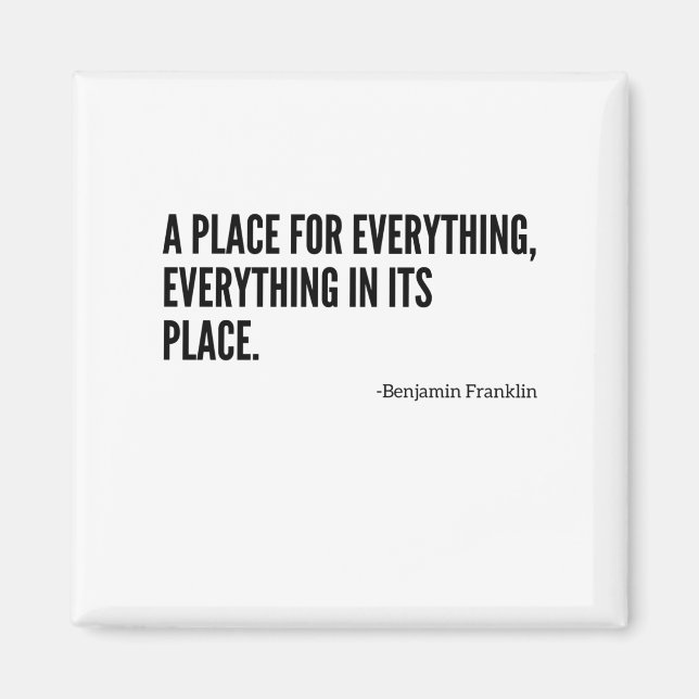 Ein Ort für alles Magnet (Vorne)