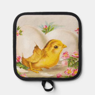"Ein Osterangebot" Vintage-Victorian-Karte, 1884 Topflappen