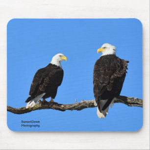 Ein Paar Bald-Adler Mousepad