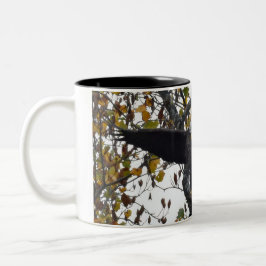 Ein Paar Bald Adler während der Herbstsaison Kaffe Zweifarbige Tasse