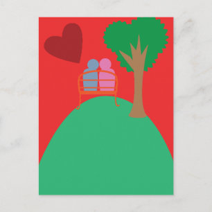 Ein Paar beim Date Postkarte