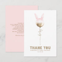 Ein paar Bunny Balloon Baby Dusche Klein Danke