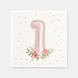 Ein paar Bunny Paper Napkin Erste Pink Girl Ostern Serviette