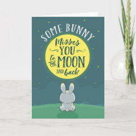 Ein paar Bunny verwirrt dich zum Mond und zurück Karte