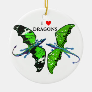 Ein Paar Drachen Keramikornament