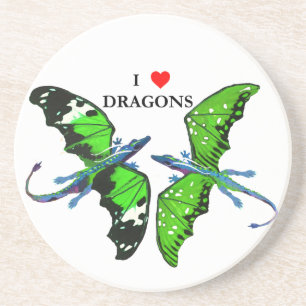 Ein Paar Drachen Untersetzer