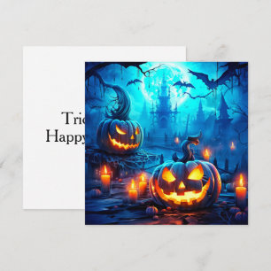 Ein Paar fehlerhafter Pumpkins glückliches Hallowe Karte