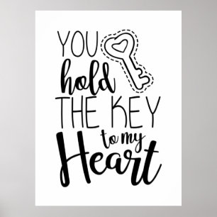 Ein paar Geschenke, die du an meinem Herzen hältst Poster
