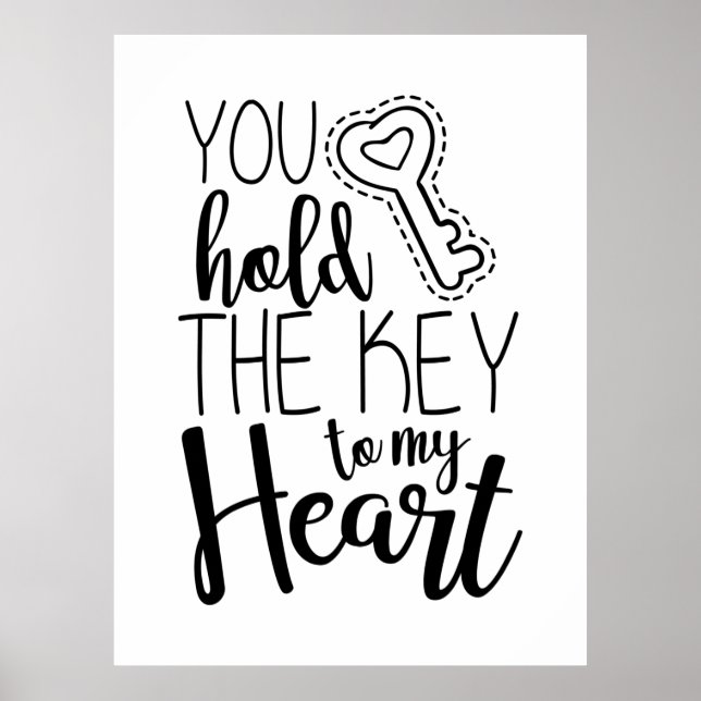 Ein paar Geschenke, die du an meinem Herzen hältst Poster (Vorne)