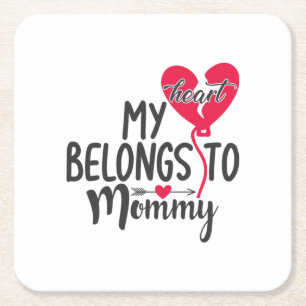 Ein paar Geschenke mein Herz gehört Mama Rechteckiger Pappuntersetzer