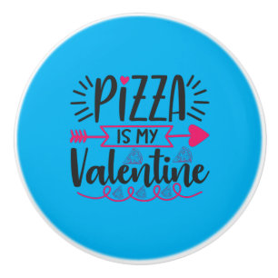 Ein paar Geschenke Pizza ist mein Valentine Keramikknauf