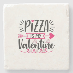 Ein paar Geschenke Pizza ist mein Valentine Steinuntersetzer