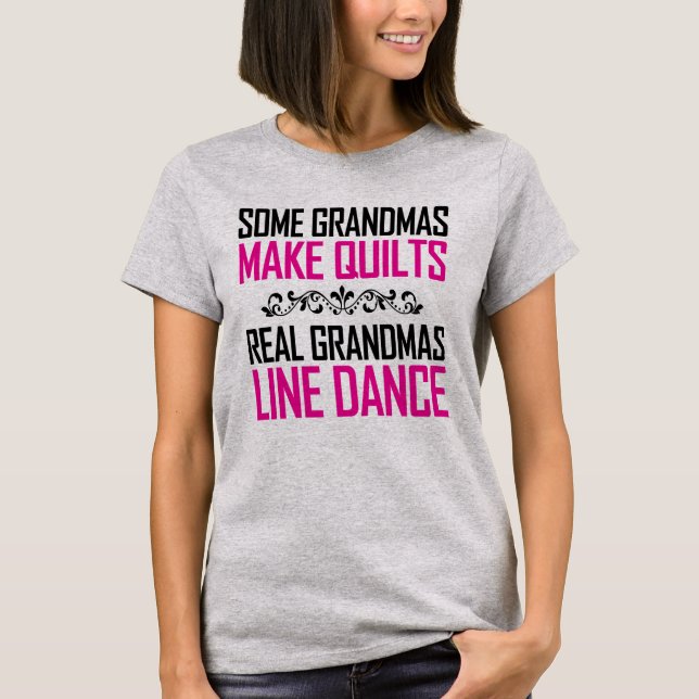 Ein paar Grandmas Quilt Real Grandmas Line Tanz T-Shirt (Vorderseite)