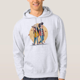Ein paar Händchen, die im Herbst zusammenlaufen Hoodie