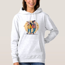 Ein paar Händchen, die im Herbst zusammenlaufen Hoodie