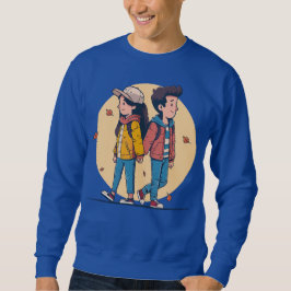 Ein paar Händchen, die im Herbst zusammenlaufen Sweatshirt