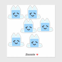 Ein paar Happy würfeln Cyan Jsab Aufkleber