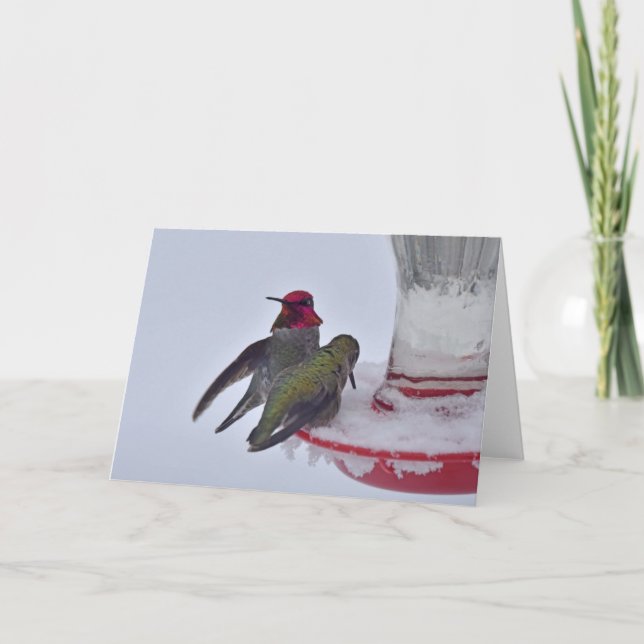 Ein Paar Hummingvögel! Kunstkarte Karte (Vorderseite)