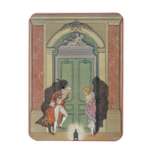 Ein Paar im Kerzenlicht, Illustration von 'Les Li Magnet
