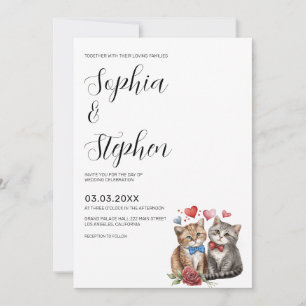 Ein paar Katzen bei Hochzeiten in der Liebe Einladung